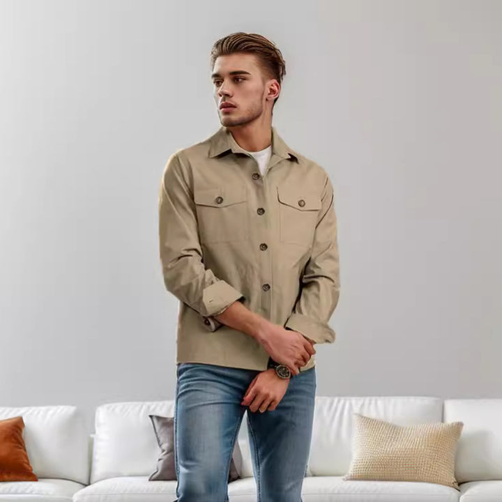 Herren lässige vielseitige Sommerjacke mit praktischen Brusttaschen und regulierbarem Bund Echoarchiv