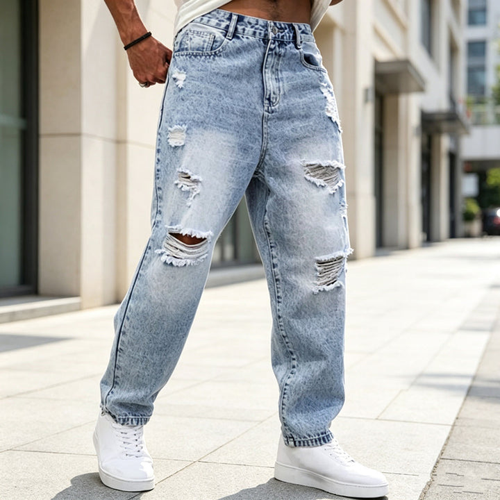 Herren Zerrissene Baggy-Jeans Echoarchiv