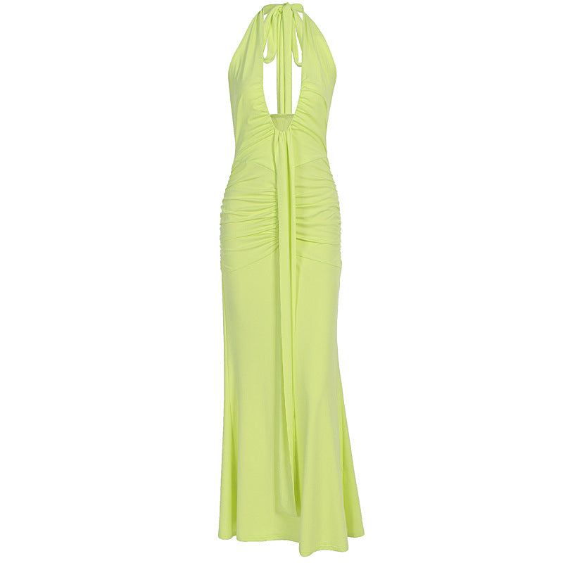 Damen Elegantes Kleid mit tiefem V-Ausschnitt und figurbetontem Schnitt Echo Archiv