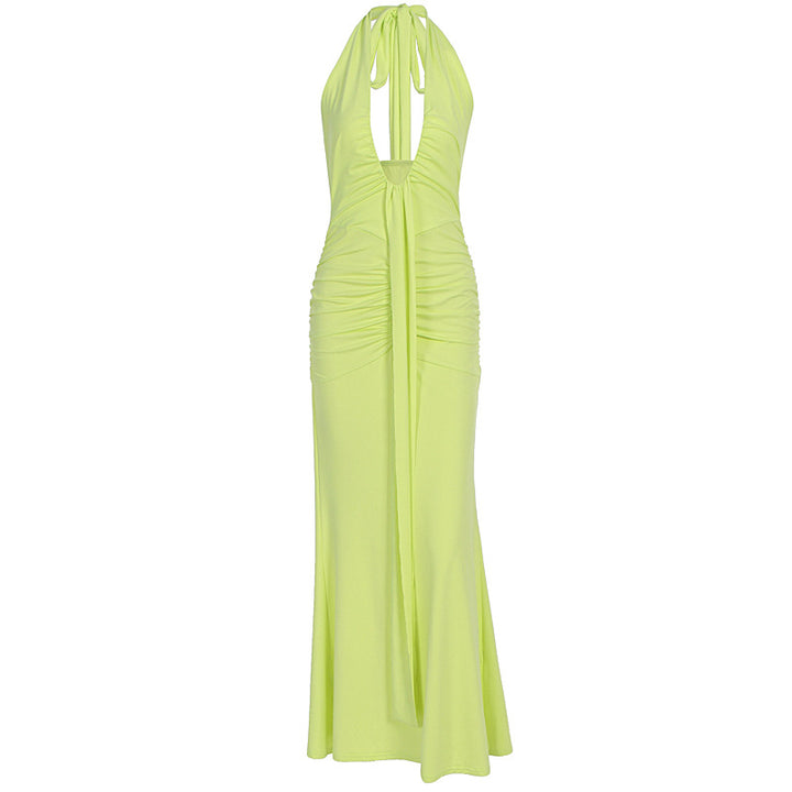 Damen Elegantes Kleid mit tiefem V-Ausschnitt und figurbetontem Schnitt Echo Archiv