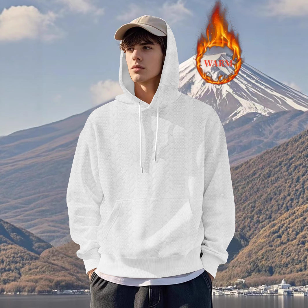 Herren Fleece Kapuzenpullover mit strukturierter Innenverarbeitung und atmungsaktiven Eigenschaften Echoarchiv