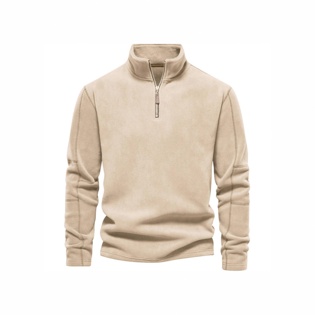 Herren Fleece-Pullover mit praktischen Reißverschlusselementen und hohem Kragen Echoarchiv