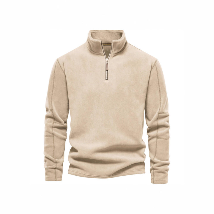 Herren Fleece-Pullover mit praktischen Reißverschlusselementen und hohem Kragen Echoarchiv