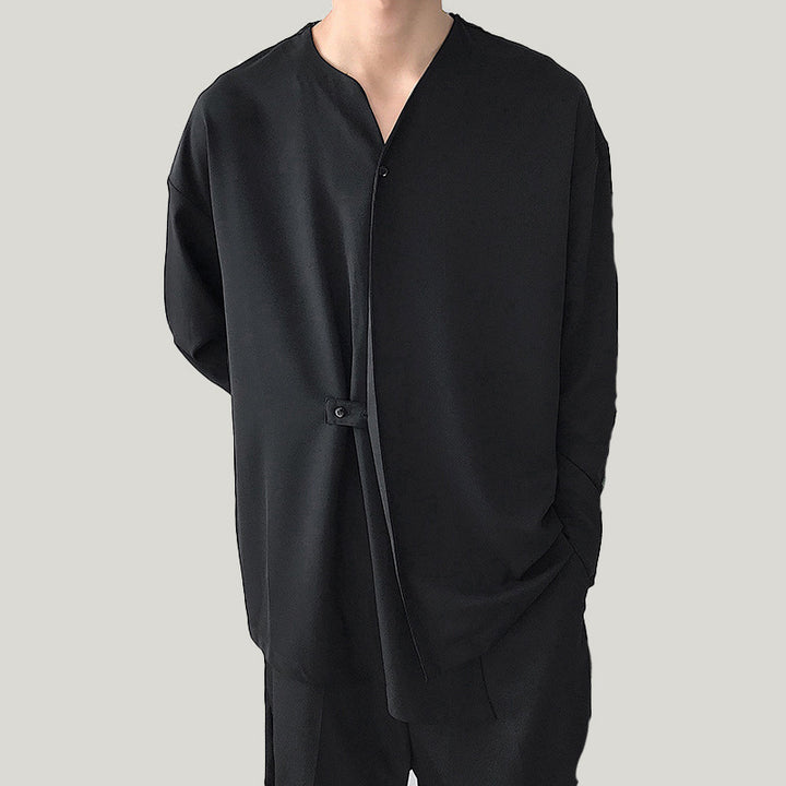 Herren elegante asymmetrische Bluse Echoarchiv