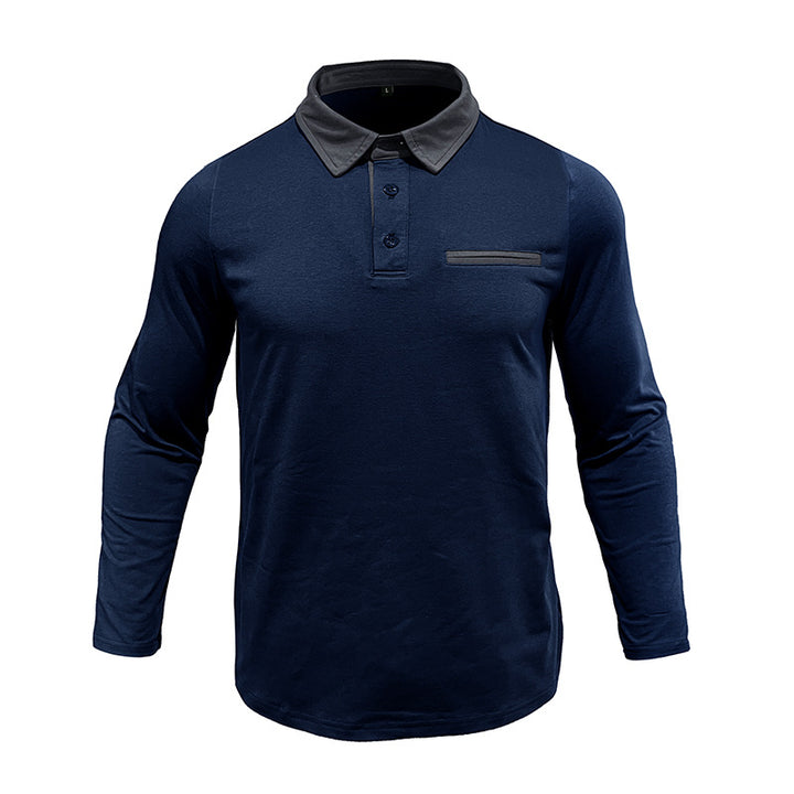 Herren Poloshirt mit modernem Kragen und Taschen Echoarchiv