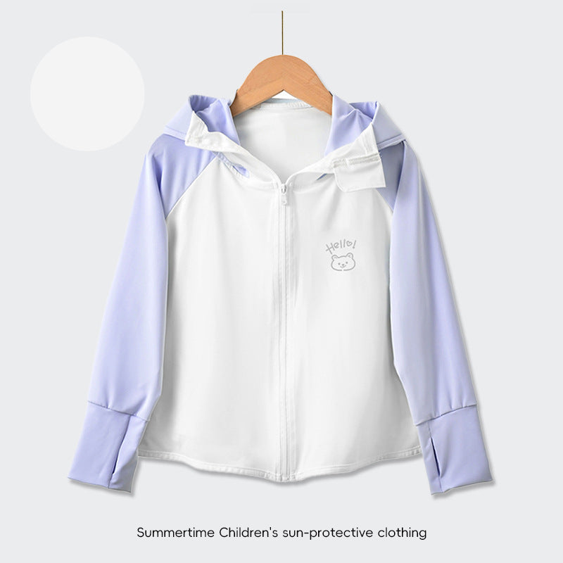 Kinder UV-Schutzjacke mit Kapuze und leichten atmungsaktiven Eigenschaften Echo Archiv