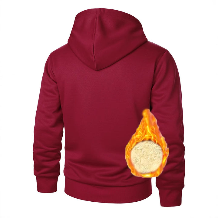 Herren Fleece-Kapuzenjacke mit wärmendem Innenfutter und praktischen Reißverschlusstaschen Echoarchiv