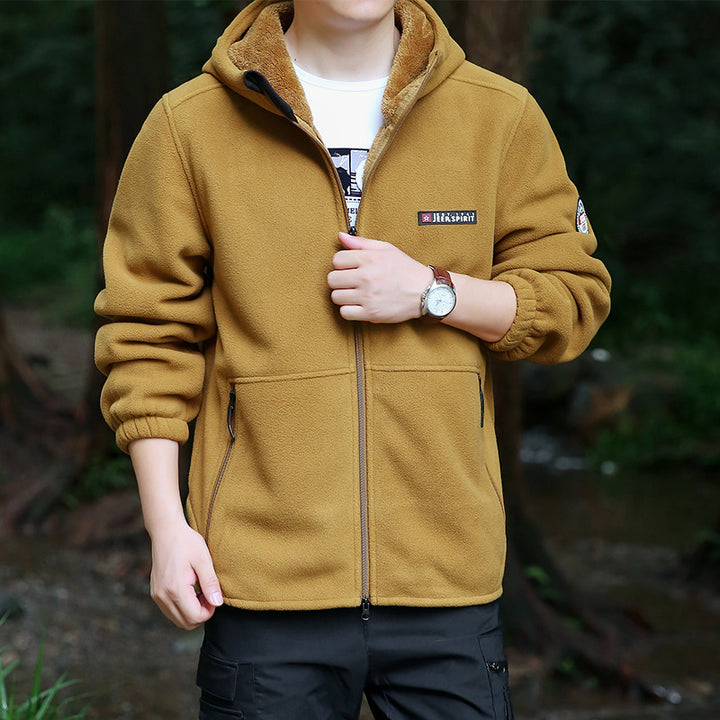 Herren Fleecejacke mit Kapuze Echo Archiv