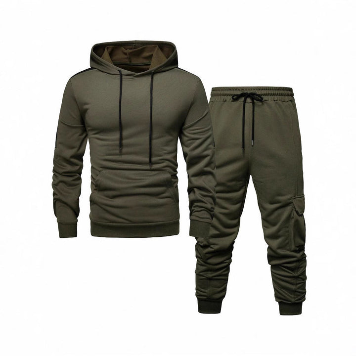 Herren Komfortables Hoodie- und Jogginghosen-Set mit praktischen Taschen Echoarchiv