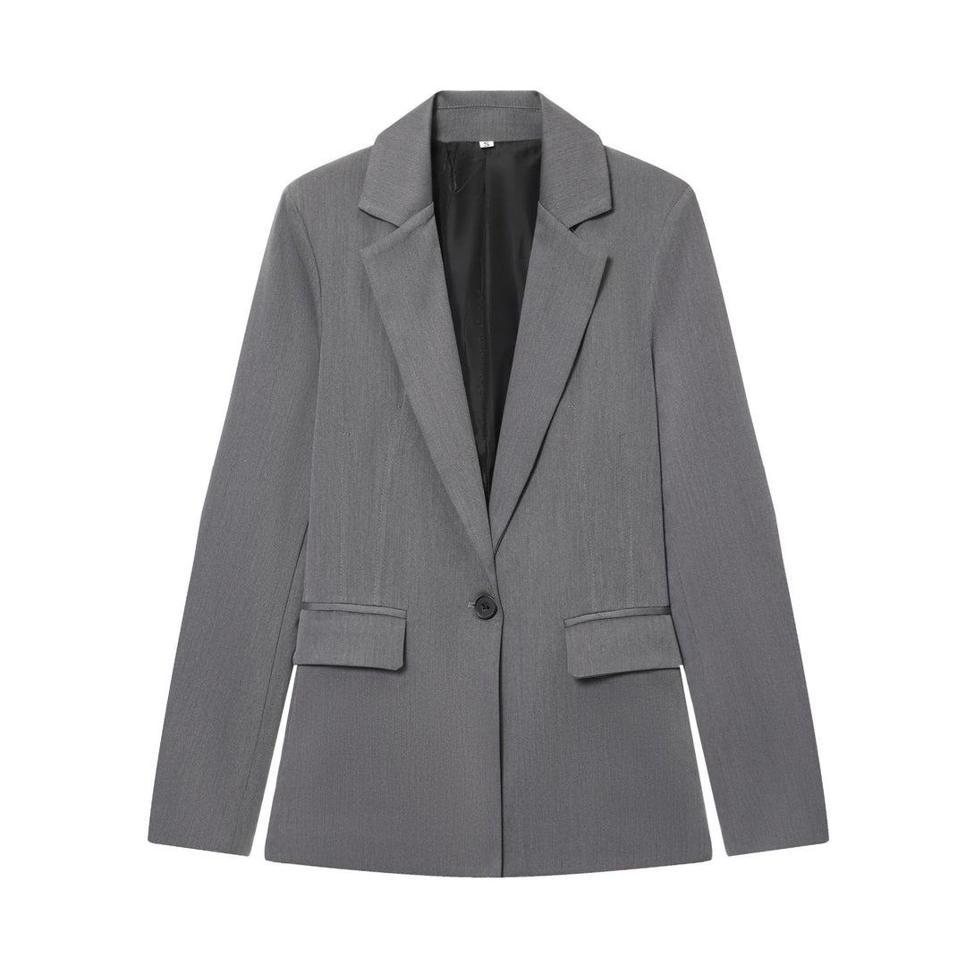 Damen nan schlanker Ein-Knopf Businessblazer mit Pattentaschen und definierter Schulterform Echo Archiv