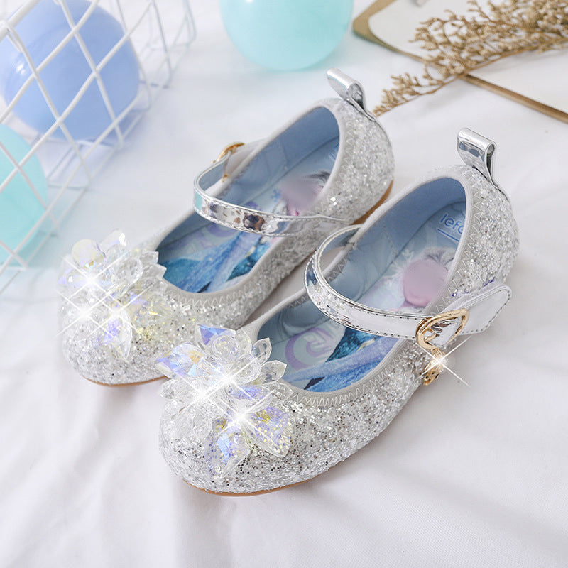 Mädchen Glitzernde Ballerina-Sandalen mit Blumenapplikationen Echo Archiv