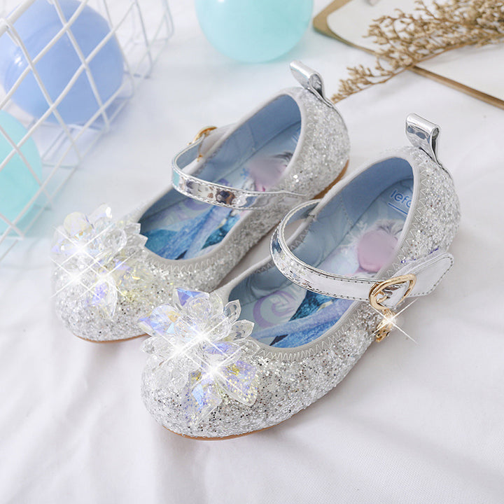Mädchen Glitzernde Ballerina-Sandalen mit Blumenapplikationen Echo Archiv