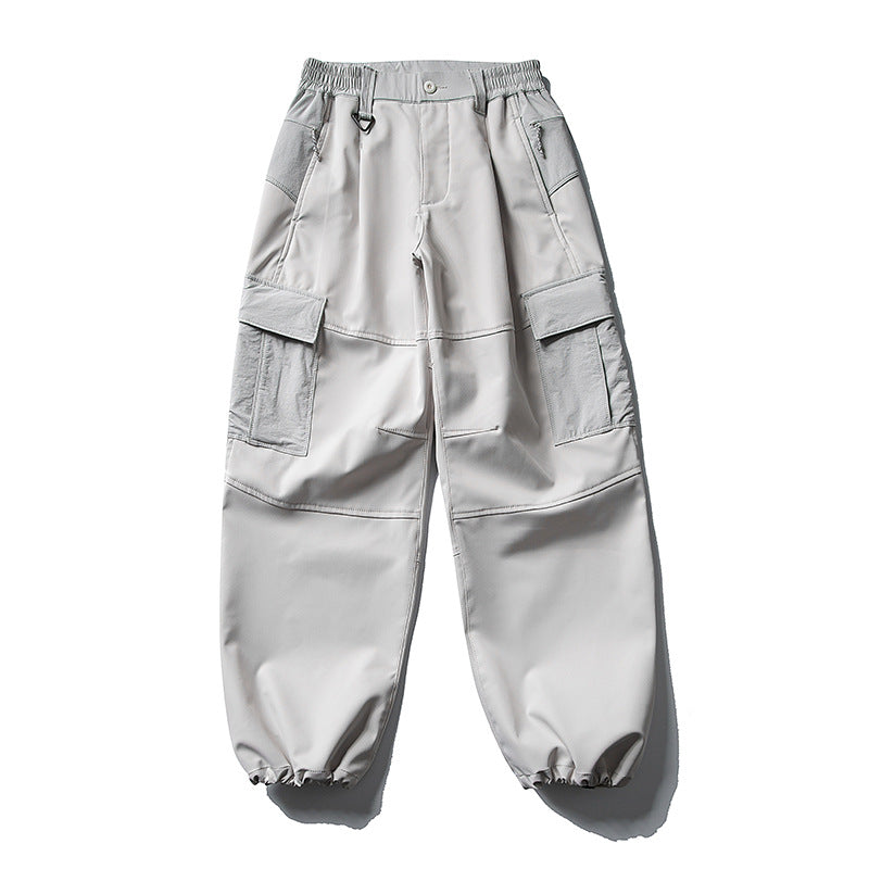 Herren Oversize-Cargohose mit elastischem Tunnelzugbund, Kniepaneelen und elastischen Bündchen Echoarchiv