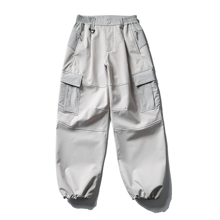 Herren Oversize-Cargohose mit elastischem Tunnelzugbund, Kniepaneelen und elastischen Bündchen Echoarchiv