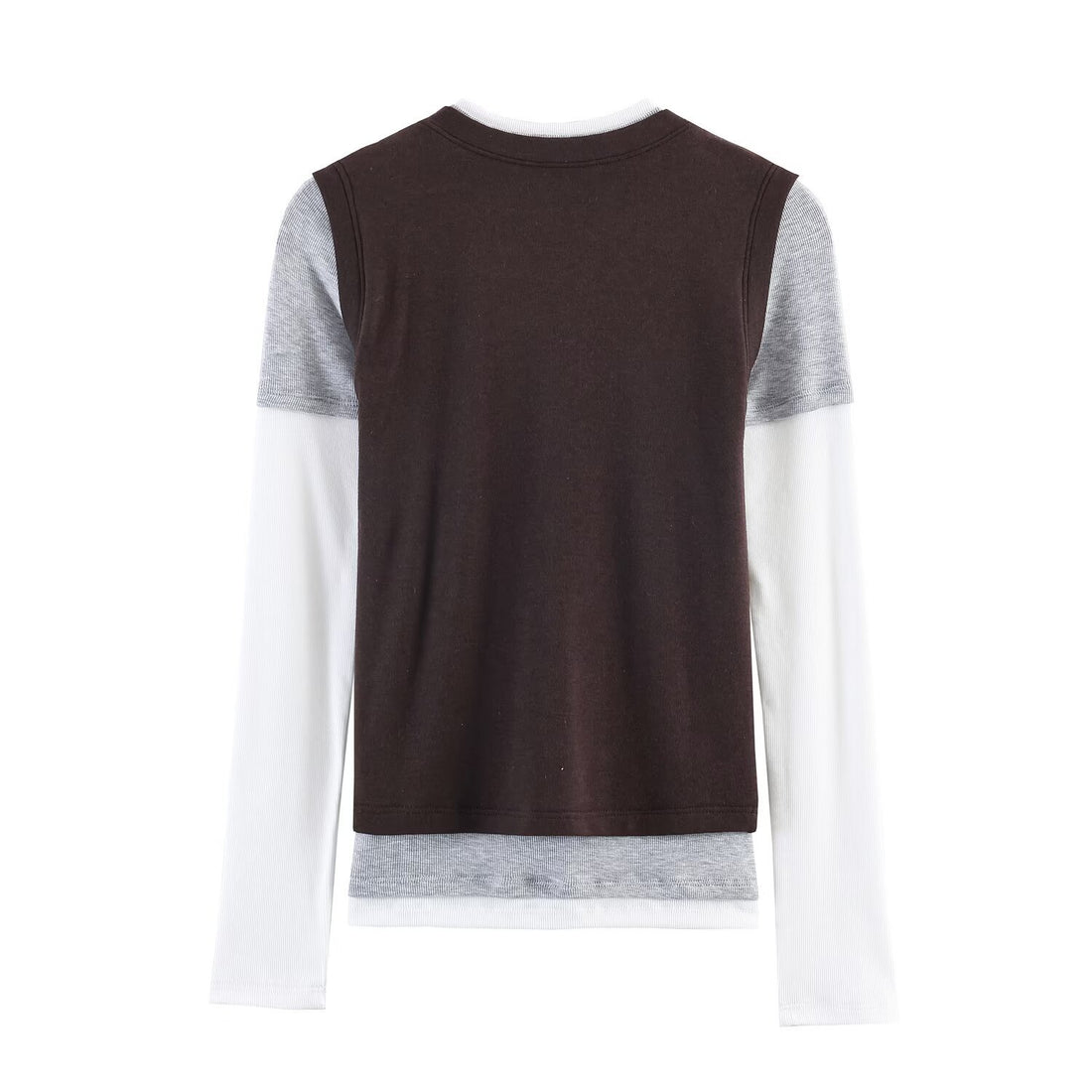 Damen Lagenlook-Longsleeve mit integriertem Kurzarm-Overlay Echo Archiv