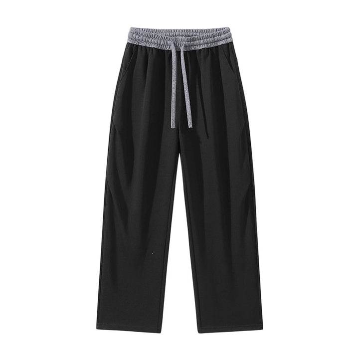 Herren Gerade geschnittene Lounge-Jogginghose mit elastischem Kordelbund & Seitentaschen Echoarchiv