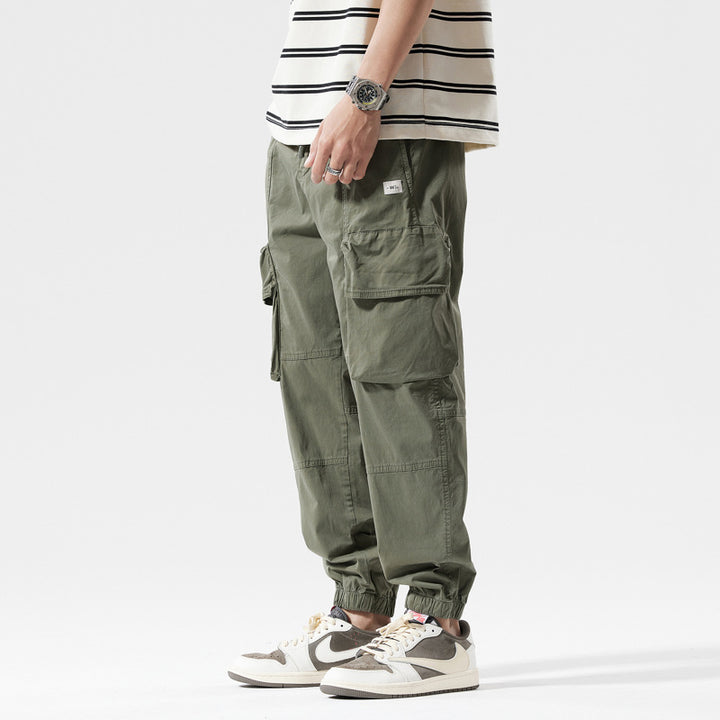 Herren lässige Cargo-Style Jogginghose mit Gummibund Echoarchiv