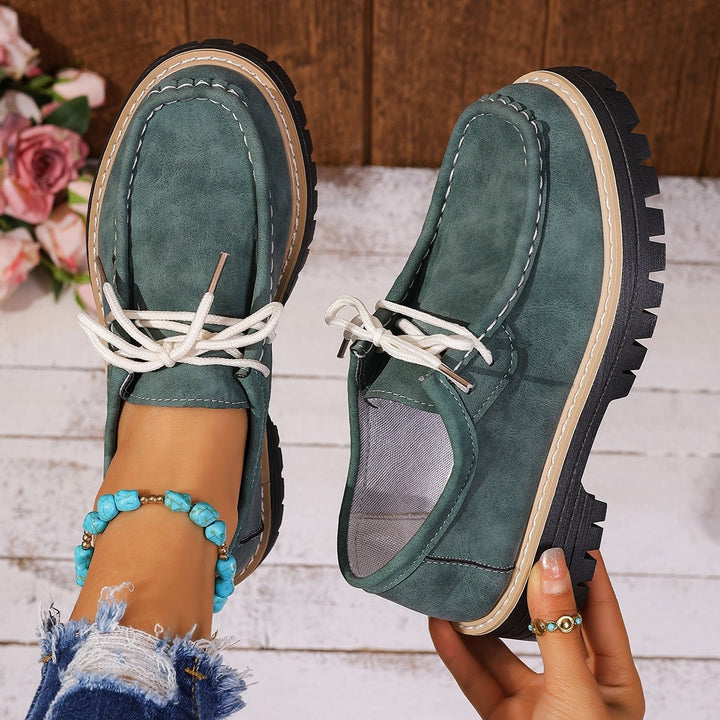 Damen Chunky-Mokassin-Loafer mit profilierter Gummisohle Echoarchiv