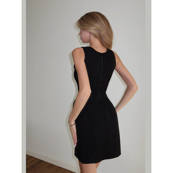 Damen Cape-Minikleid mit Stehkragen und taillierter Korsage Echoarchiv