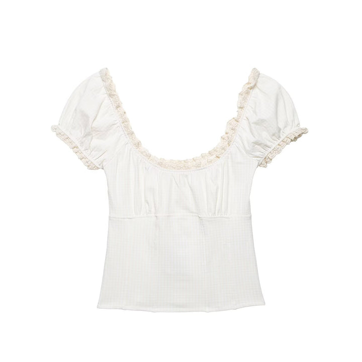 Damen Oberteil mit elegantem Rüschensaum Echo Archiv