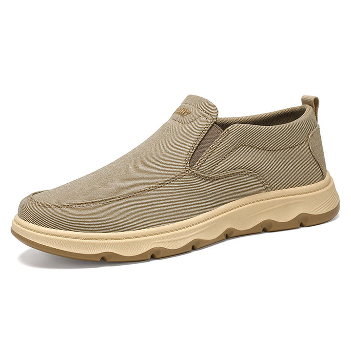 Herren nan leichter atmungsaktiver Canvas-Slip-On Freizeitschuh mit elastischem Einstieg und stoßdämpfender Leichtlaufsohle Echo Archiv