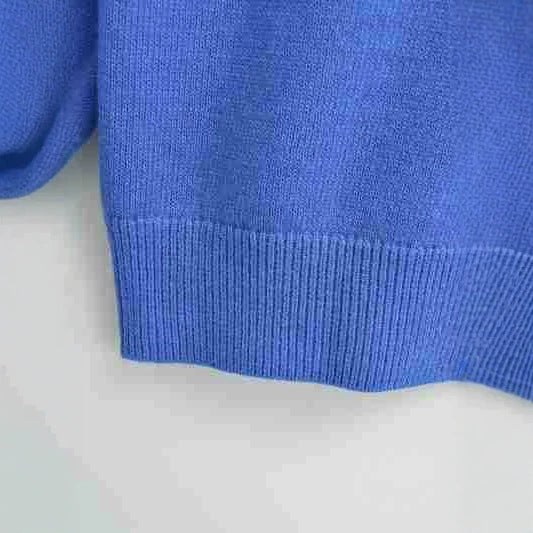 Damen Fein gestrickte Rundhals-Strickjacke mit Knopfleiste und Rippbündchen Echoarchiv