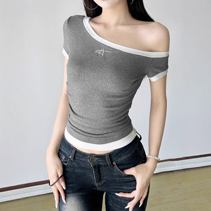 Damen figurbetontes Kurzarmshirt Echo Archiv