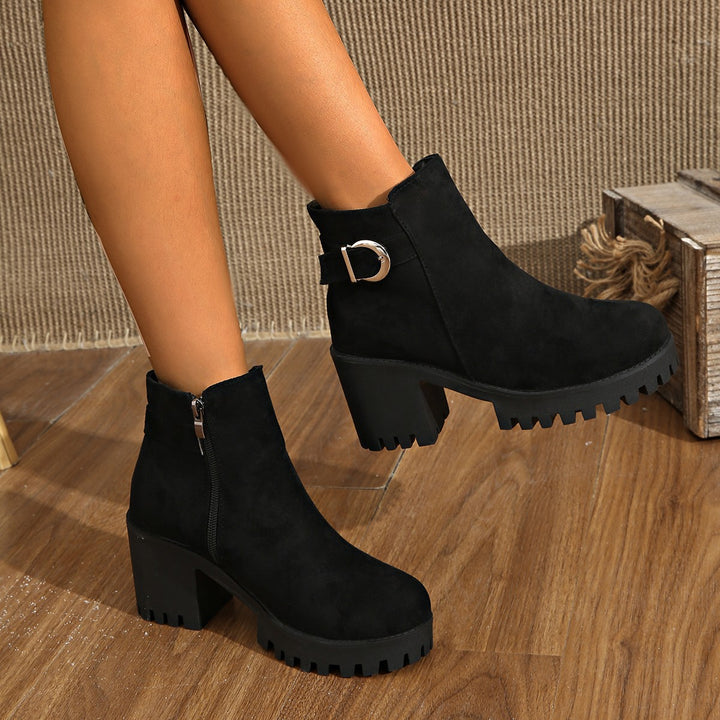 Damen Modische Kick-High Stiefeletten Echo Archiv
