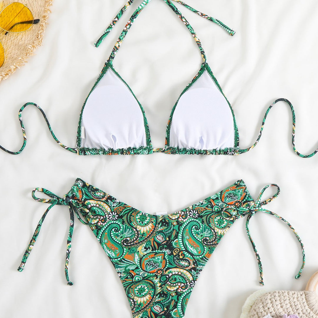 Damen Bikini-Set mit verstellbarem Triangel-Oberteil und hohem Beinausschnitt Echo Archiv