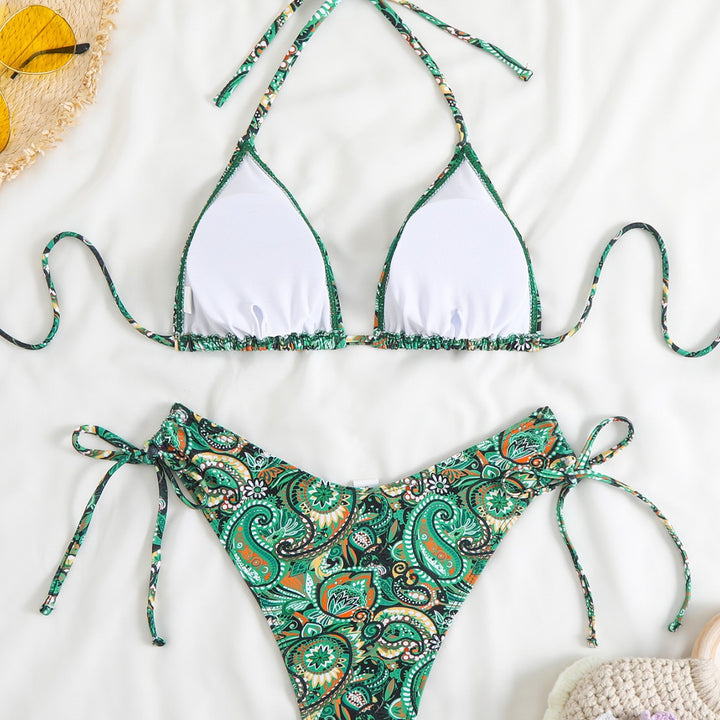 Damen Bikini-Set mit verstellbarem Triangel-Oberteil und hohem Beinausschnitt Echo Archiv
