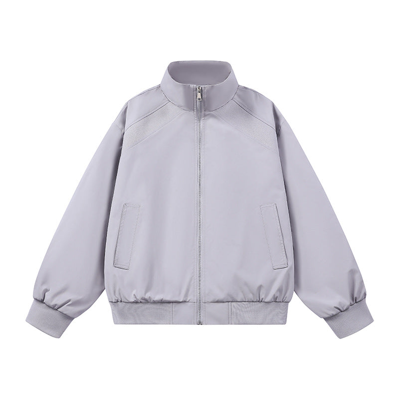 Herren Kunstvelours‑Bomberjacke im Oversize‑Boxy‑Cut mit Zwei‑Wege‑Reißverschluss & elastischem Saum Echoarchiv