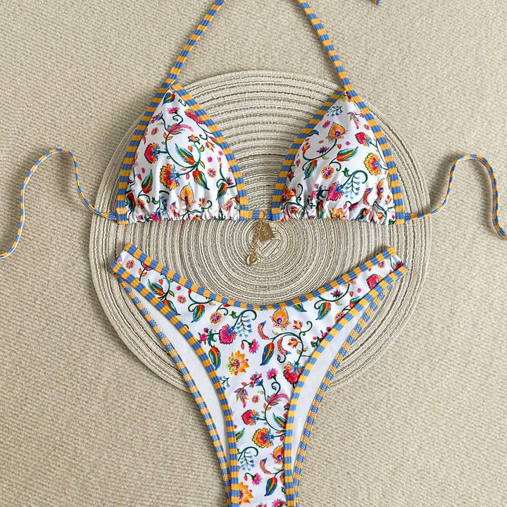 Damen Triangel-Bikini mit buntem Floral-Print Echo Archiv
