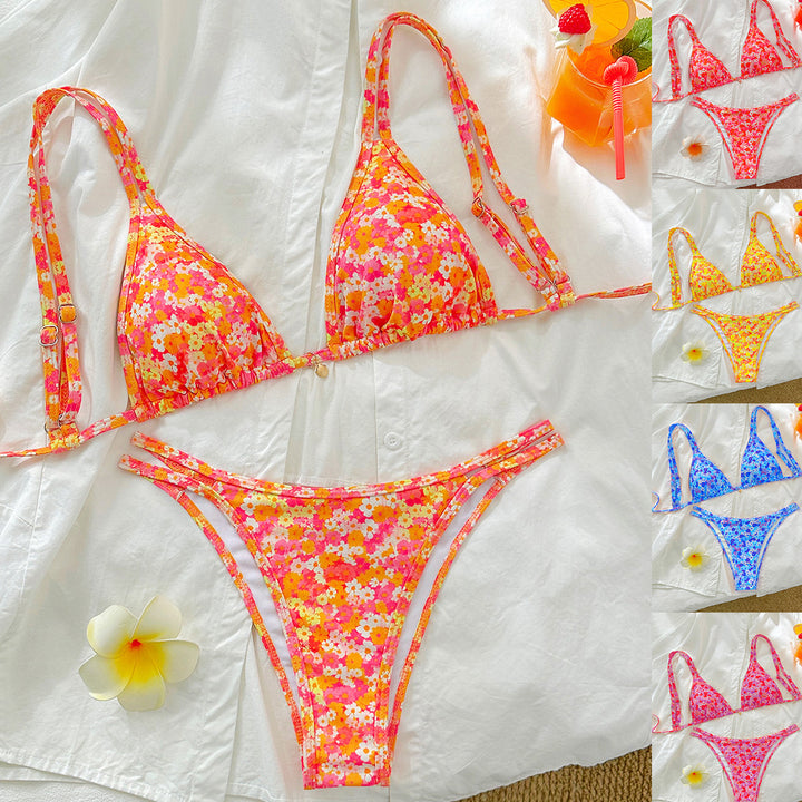 Damen Triangel-Bikini mit floralen Mustern Echo Archiv