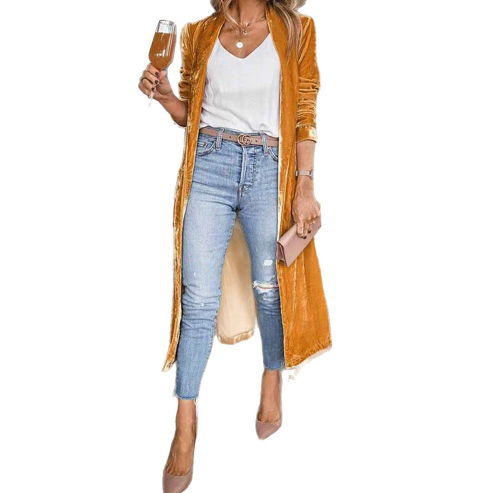 Damen Elegante Veloursjacke mit hohem Kragen Echo Archiv