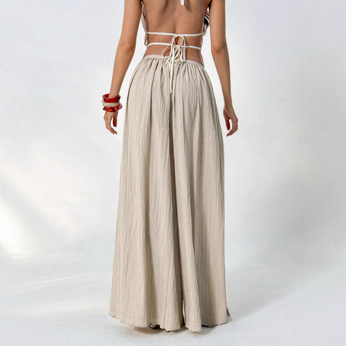 Damen Weite plissierte Sommerhose Echo Archiv