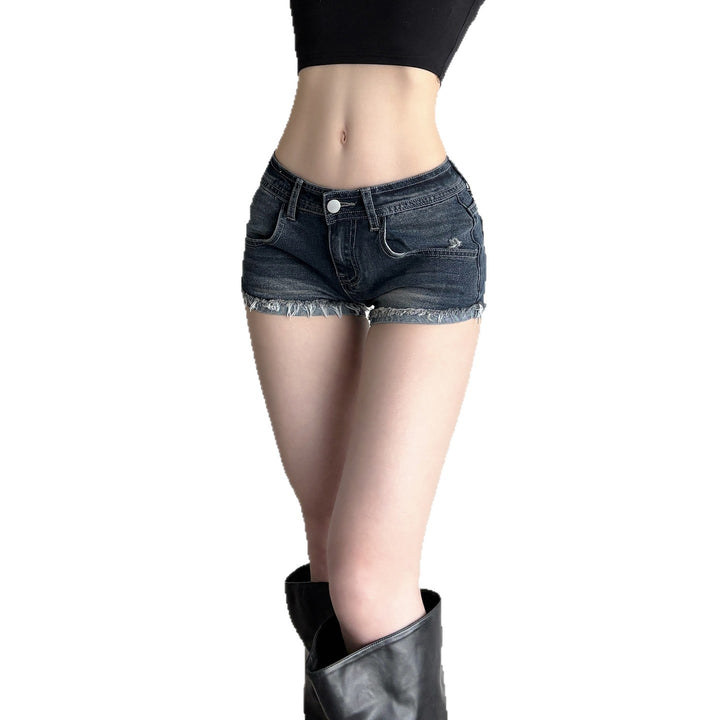 Damen Denim-Shorts mit ausgefranstem Saum Echo Archiv