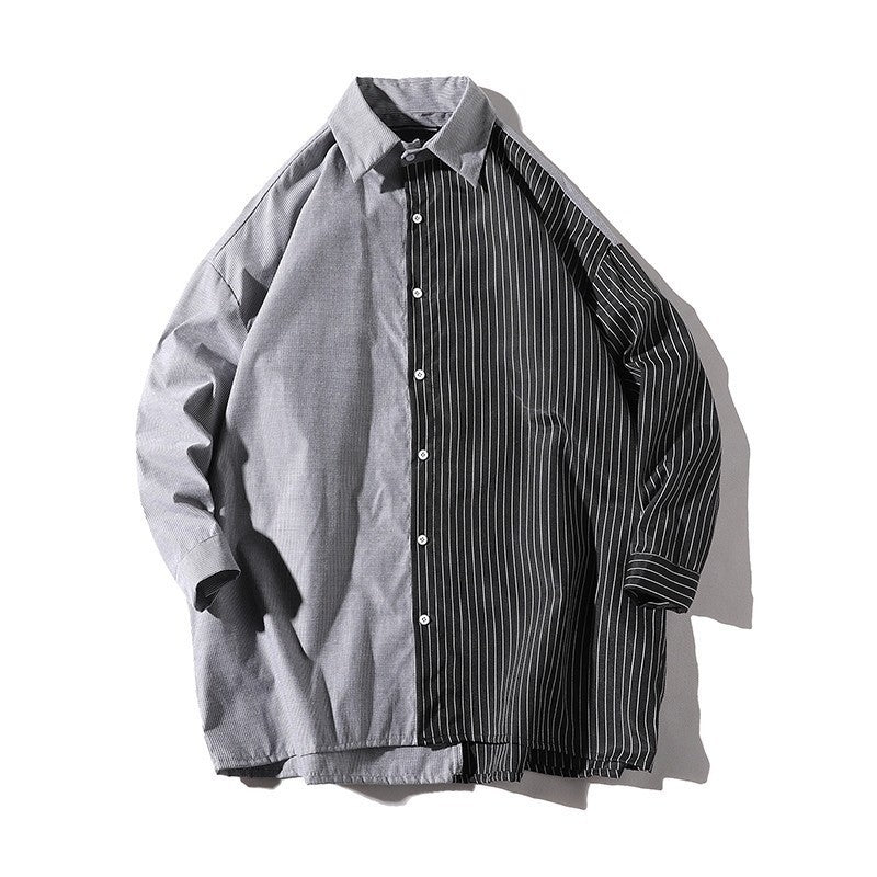 Herren Trendy Hemd mit asymmetrischem Design und urbanem Chic Echoarchiv