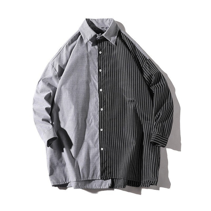 Herren Trendy Hemd mit asymmetrischem Design und urbanem Chic Echoarchiv