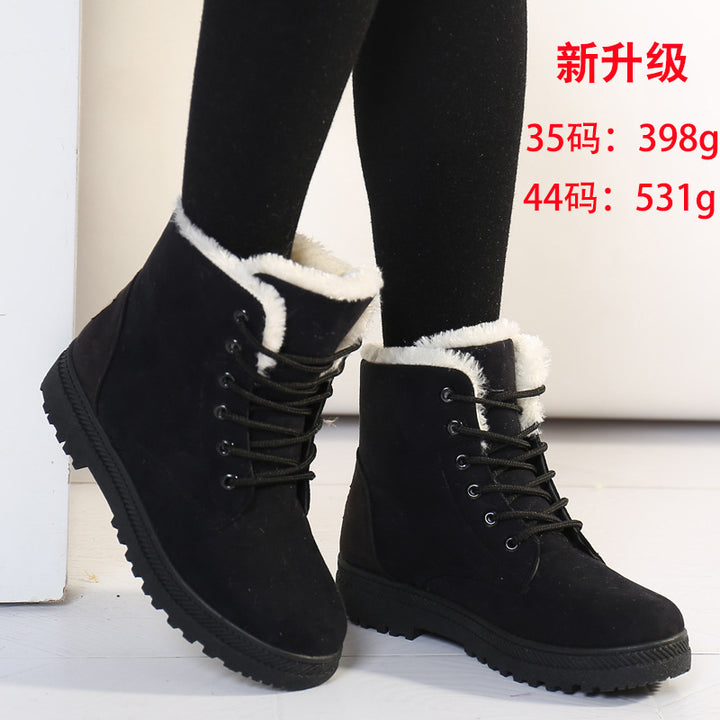 Damen Gefütterte Schnür-Ankleboots mit Teddyfutter und robuster Lug-Sohle Echoarchiv
