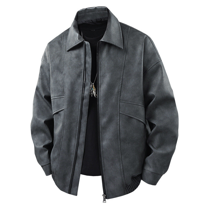 Herren Übergangsjacke im lässigen Vintage-Stil mit seitlichen Eingrifftaschen und elastischen Bündchen Echoarchiv