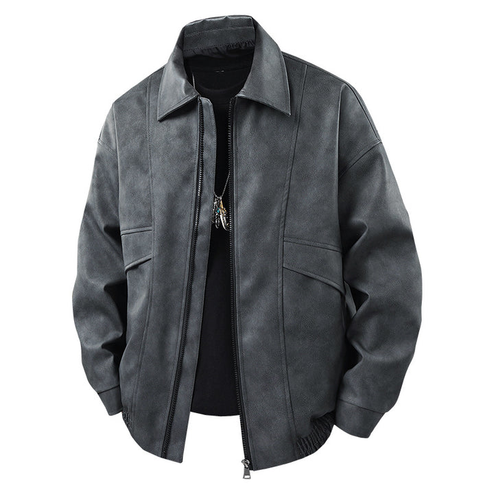 Herren Übergangsjacke im lässigen Vintage-Stil mit seitlichen Eingrifftaschen und elastischen Bündchen Echoarchiv