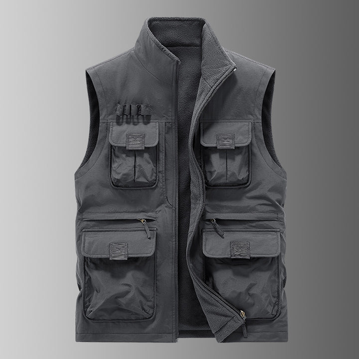 Herren Multifunktionale Utility‑Weste mit Fleecefutter & Mehrfach‑Taschen Echo Archiv