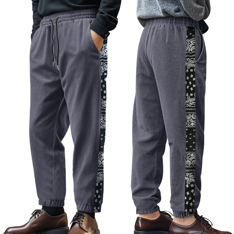 Herren Freizeit-Hose mit elastischem Bund und stylischem Bandana-Design Echoarchiv