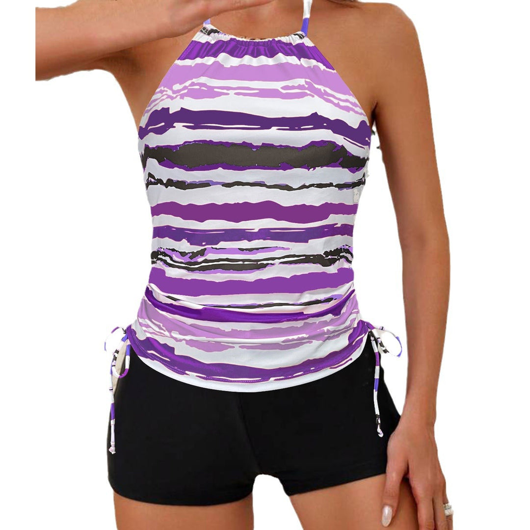 Damen Tankini-Oberteil mit verstellbaren Riemen und raffiniertem Wickeldetail Echo Archiv