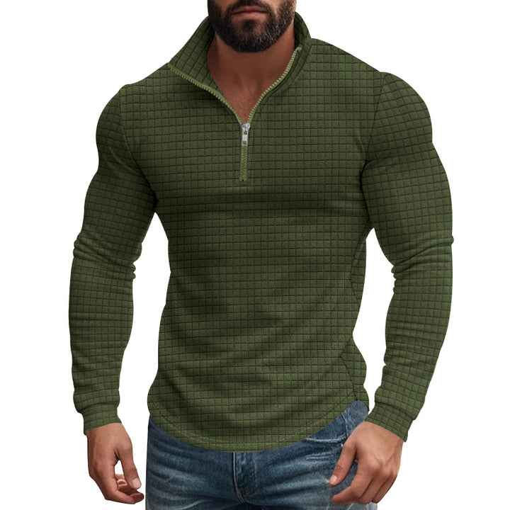 Herren Thermo-Fleecepullover mit Reißverschluss und strukturiertem Design Echoarchiv