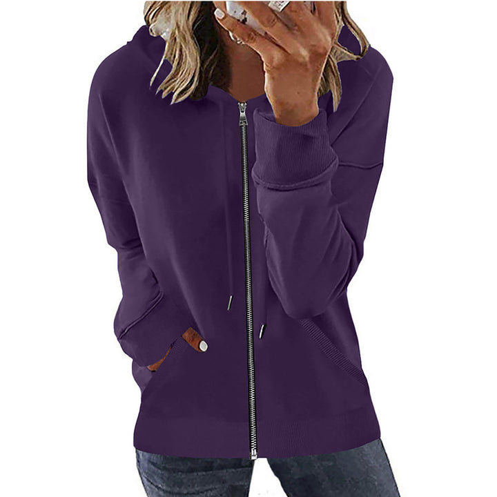 Damen nan Kapuzenjacke mit durchgehendem Reißverschluss, Kängurutaschen und elastischen Bündchen Echo Archiv
