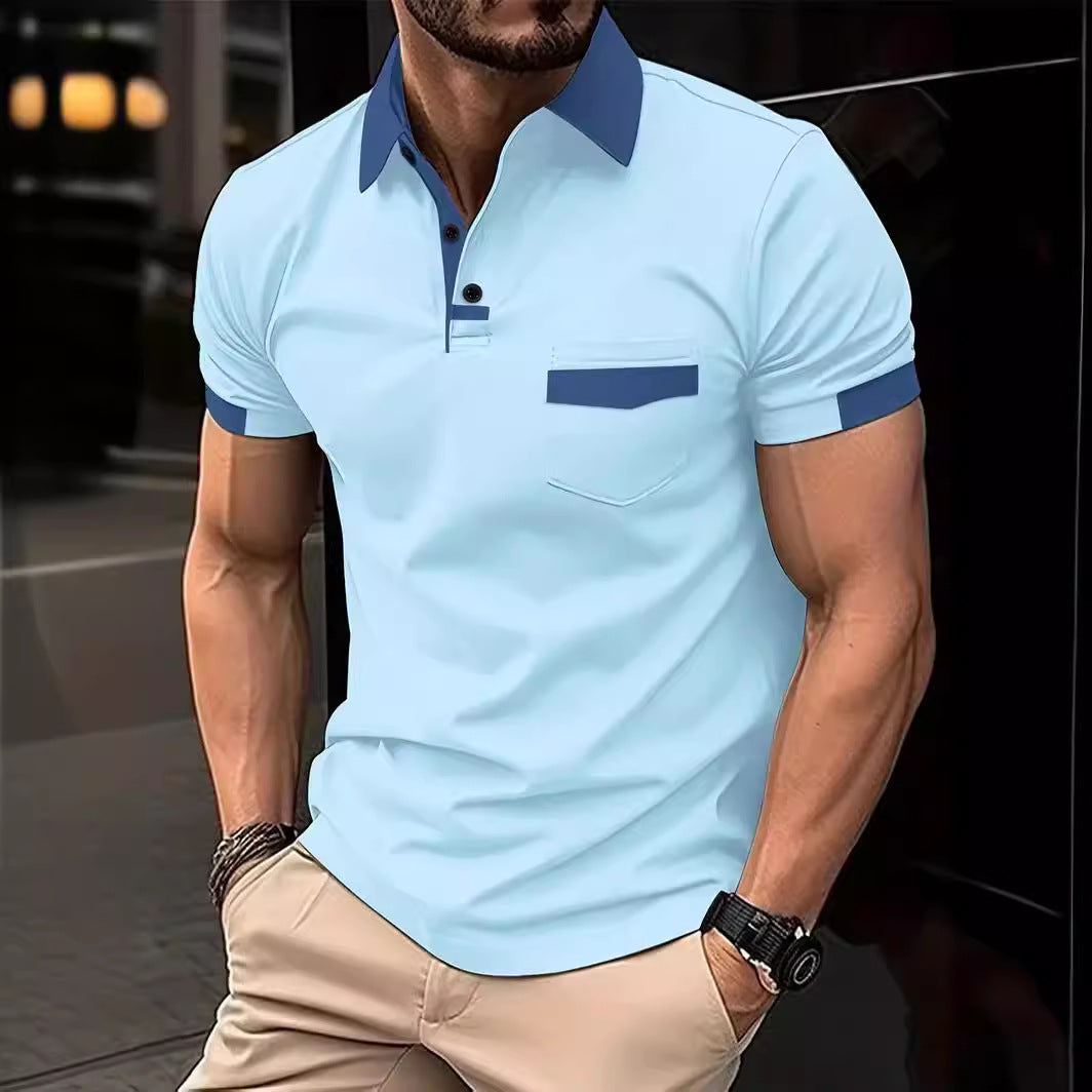 Herren Poloshirt mit kontrastierenden Details Echoarchiv