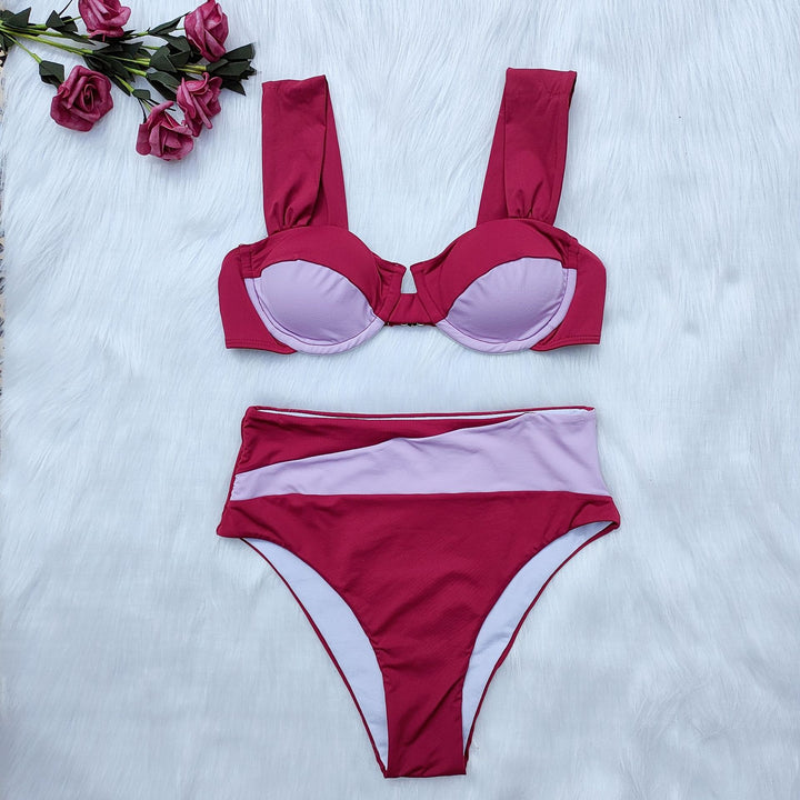 Damen Hochgeschnittenes Bikini-Set mit innovativem Design Echo Archiv