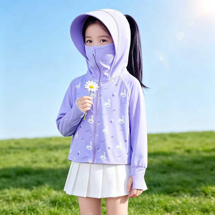 Mädchen multifunktionale Sonnenjacke mit Kapuze Echo Archiv