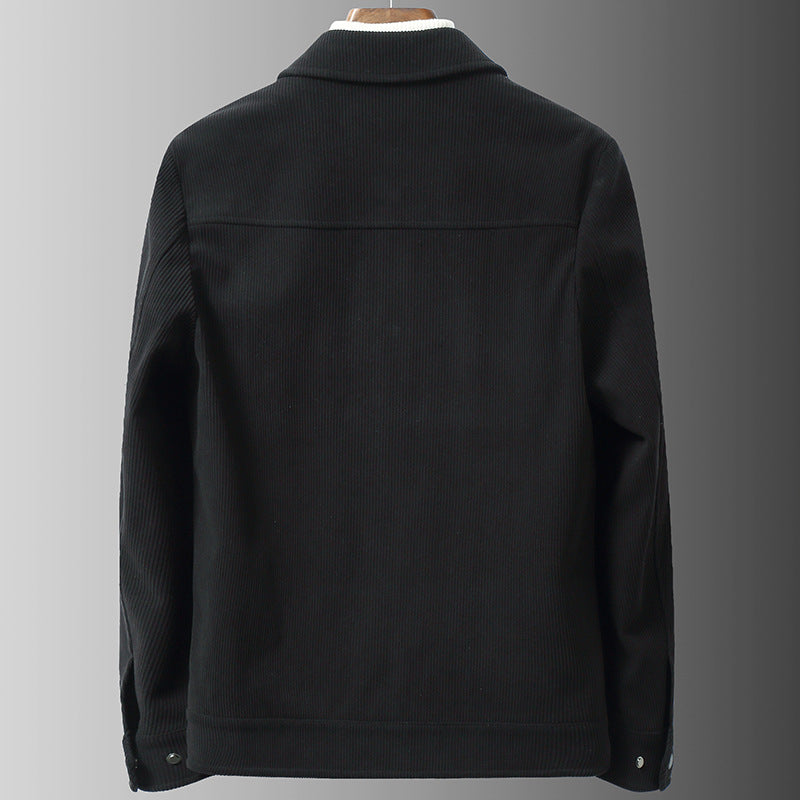 Herren Cordjacke mit Utility-Taschen und Druckknopfverschluss Echoarchiv